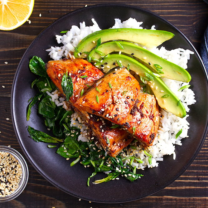 Teriyaki-Lachs